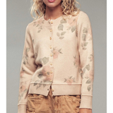 light beige floral print cardigan
