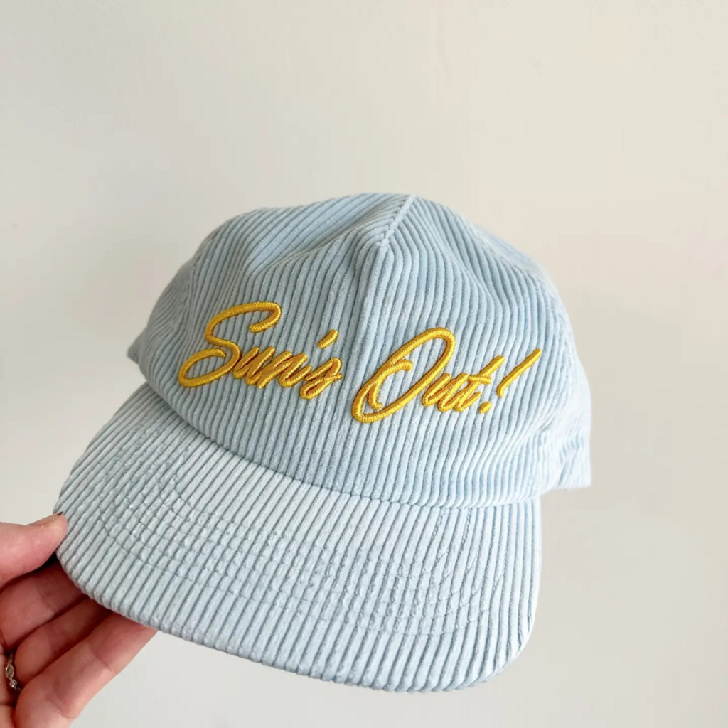 sun's out buns out corduroy trucker hat
