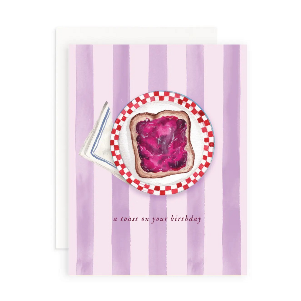 a toast on your birthday greeting card