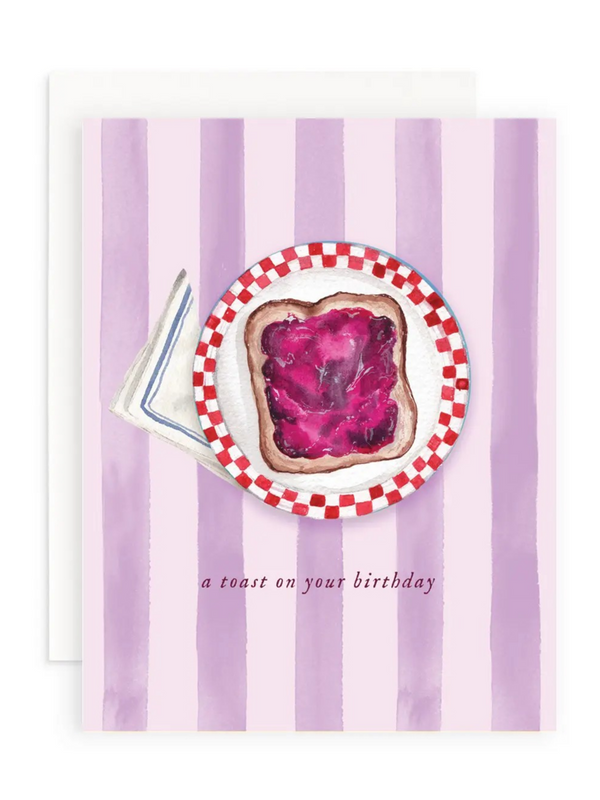 a toast on your birthday greeting card