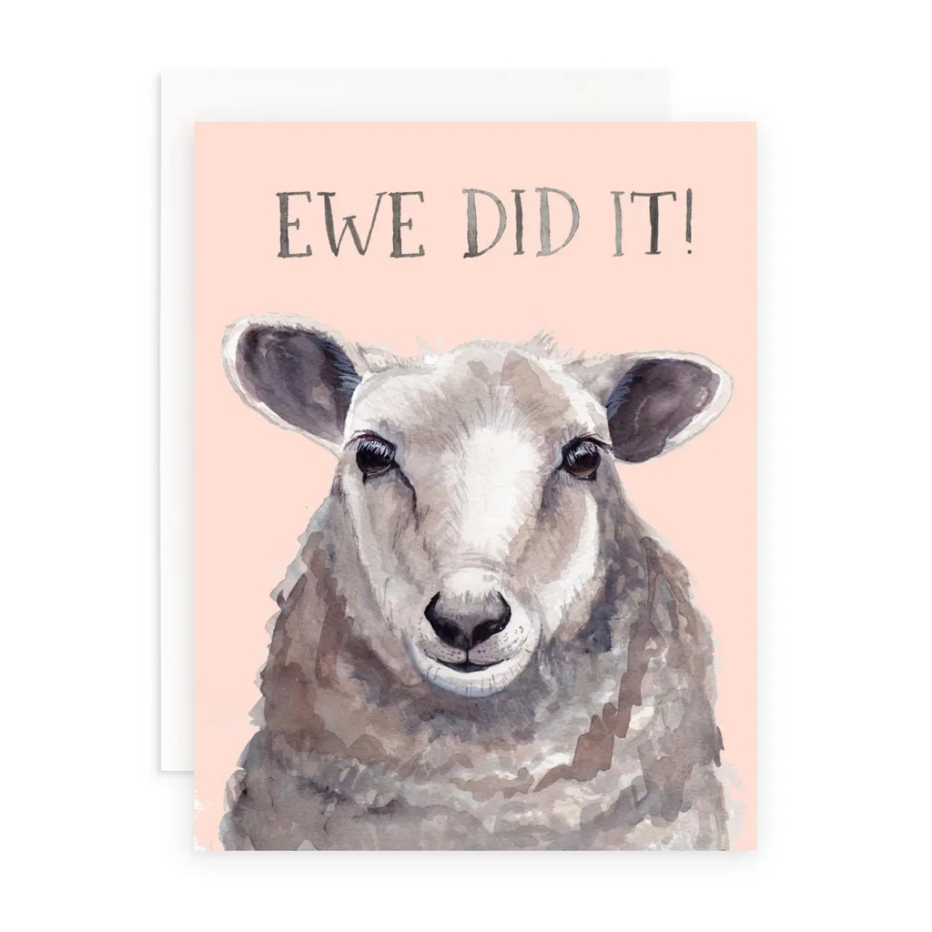 ewe did it! greeting card