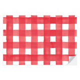 red gingham 25 tear off placemat pad
