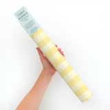 butter yellow striped paper table runner (16x96)