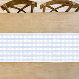 blue gingham paper table runner (16x96)