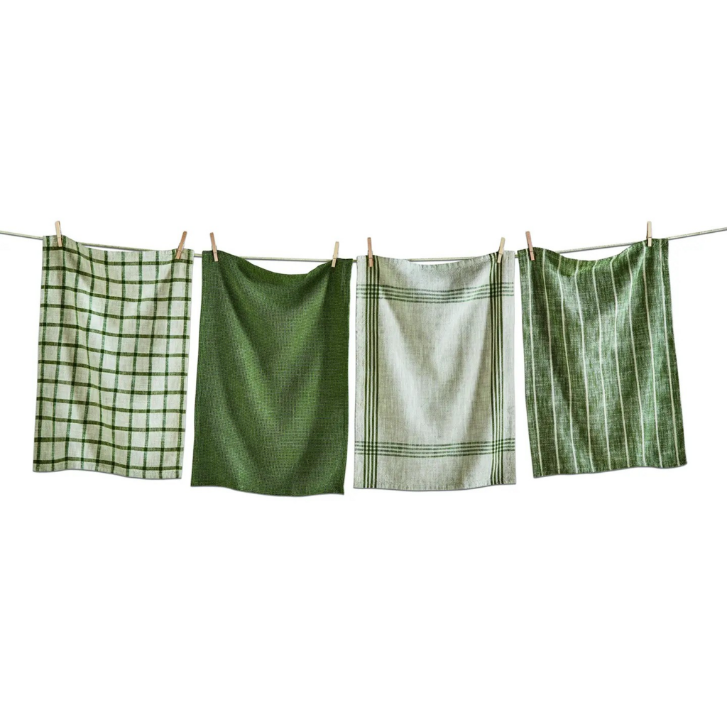 Woven Olive Dishtowel Set
