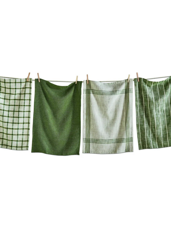 Woven Olive Dishtowel Set