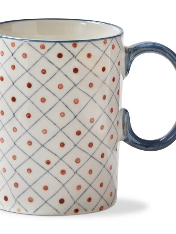 stamped grid mug