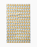 yellow tulip tea towel