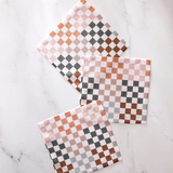 autumn checkers dishcloth set