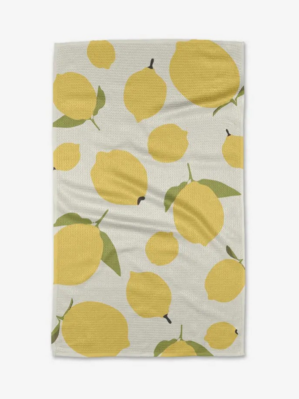 sunny lemons tea towel