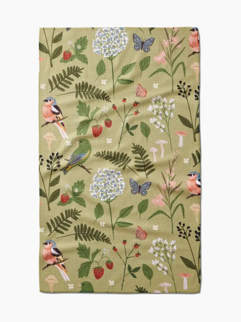 good green earth tea towel