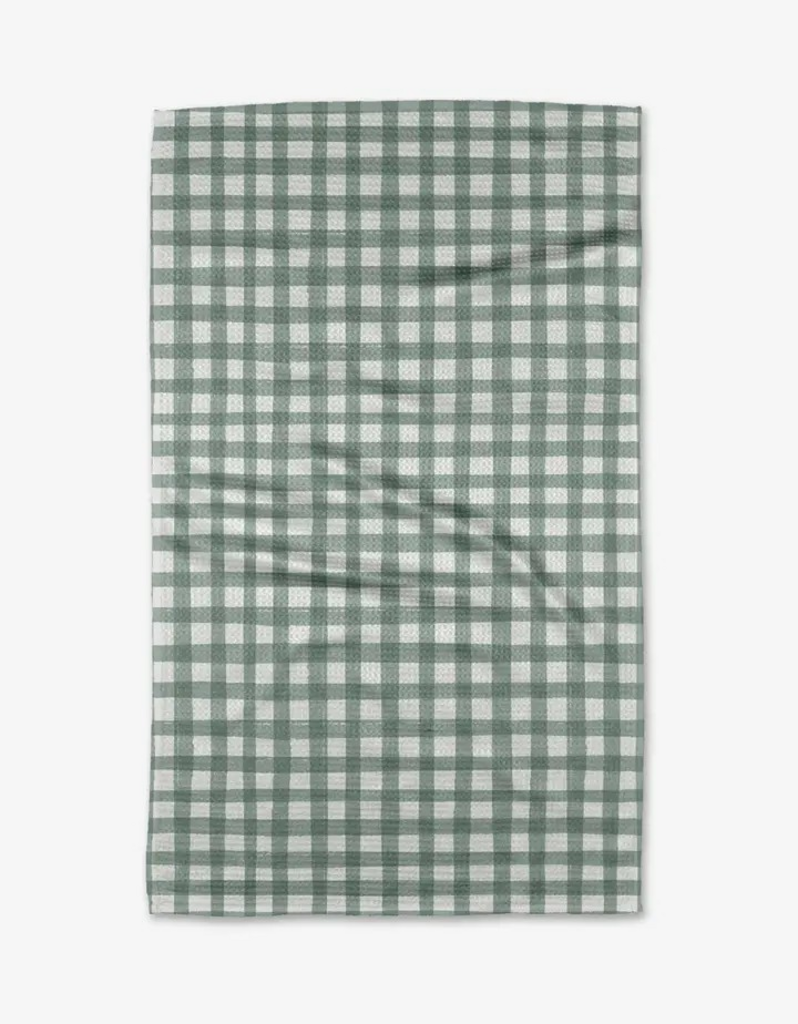 picnic gingham tea towel