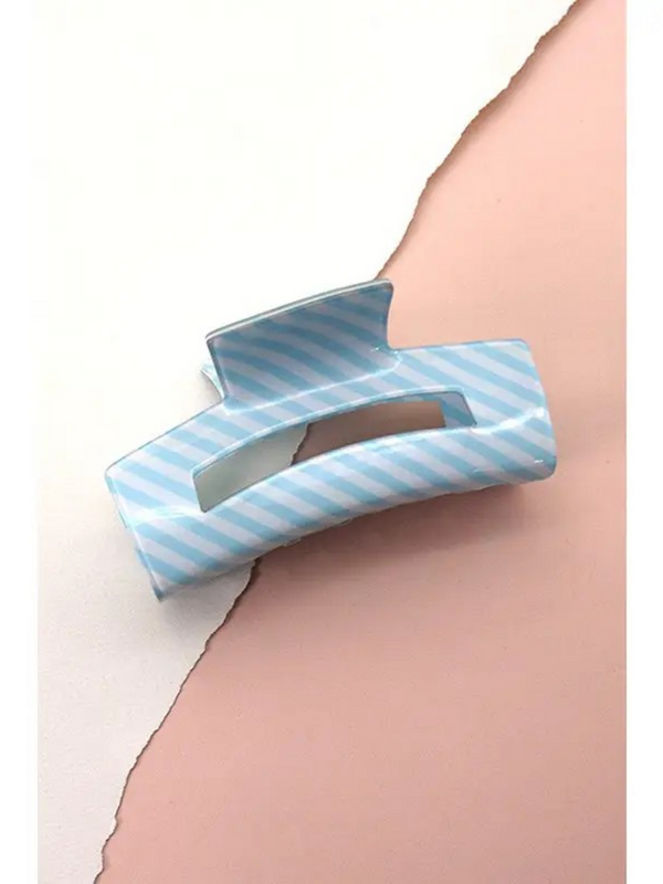 blue striped hair claw