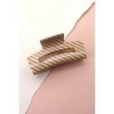 tan striped hair claw