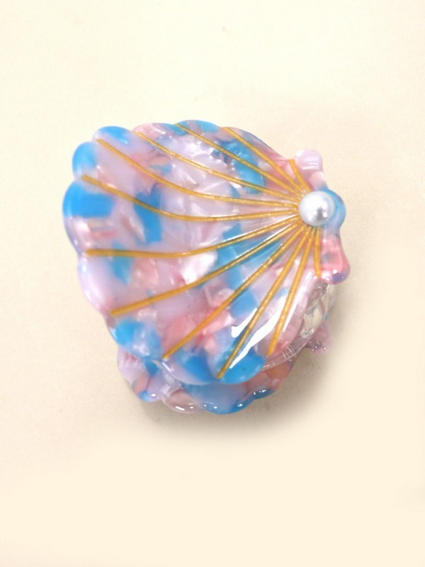 small multi beach seashell hair claw