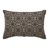 Black & Tan Jacquard Pillow