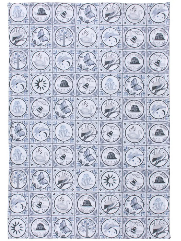 Indigo Tile Kitchen Towel