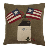 flag day wool felt pillow