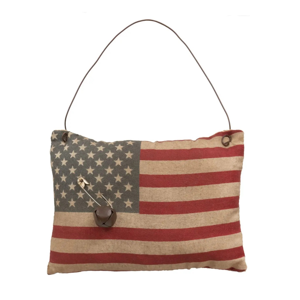 primitive flag pillow ornament