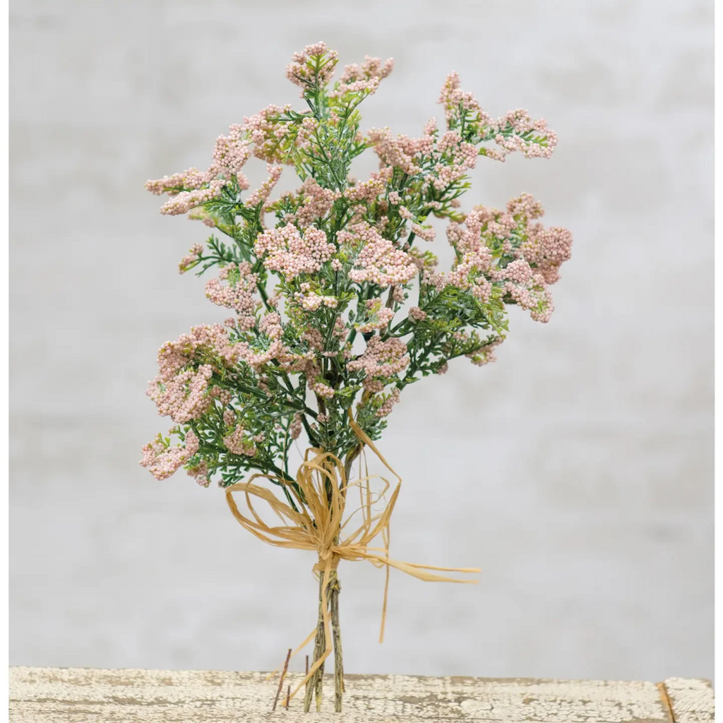 mini baby's breath pick in pink 12"