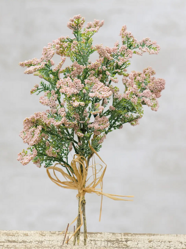 mini baby's breath pick in pink 12"