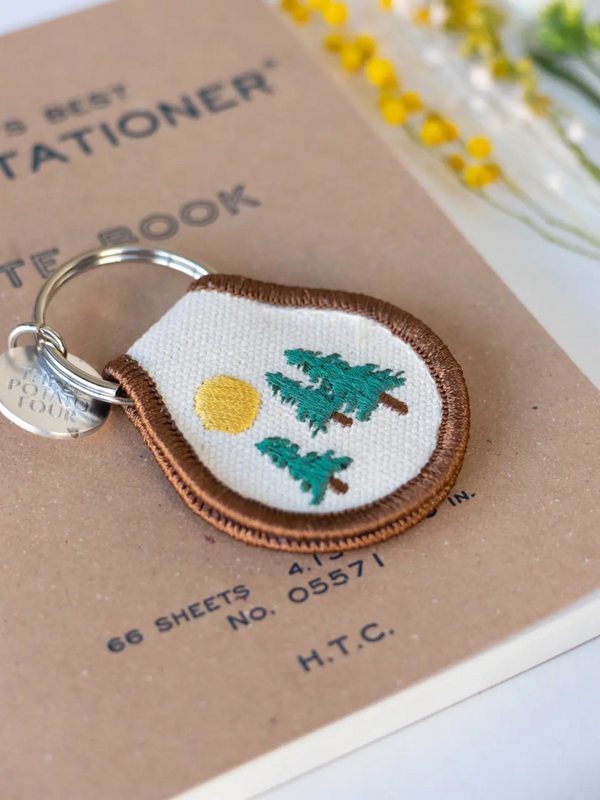 evergreen patch keychain