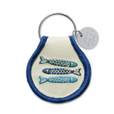tinned fish patch keychain