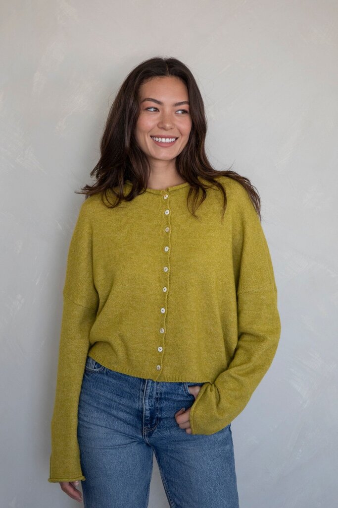 dijon yellow cardigan