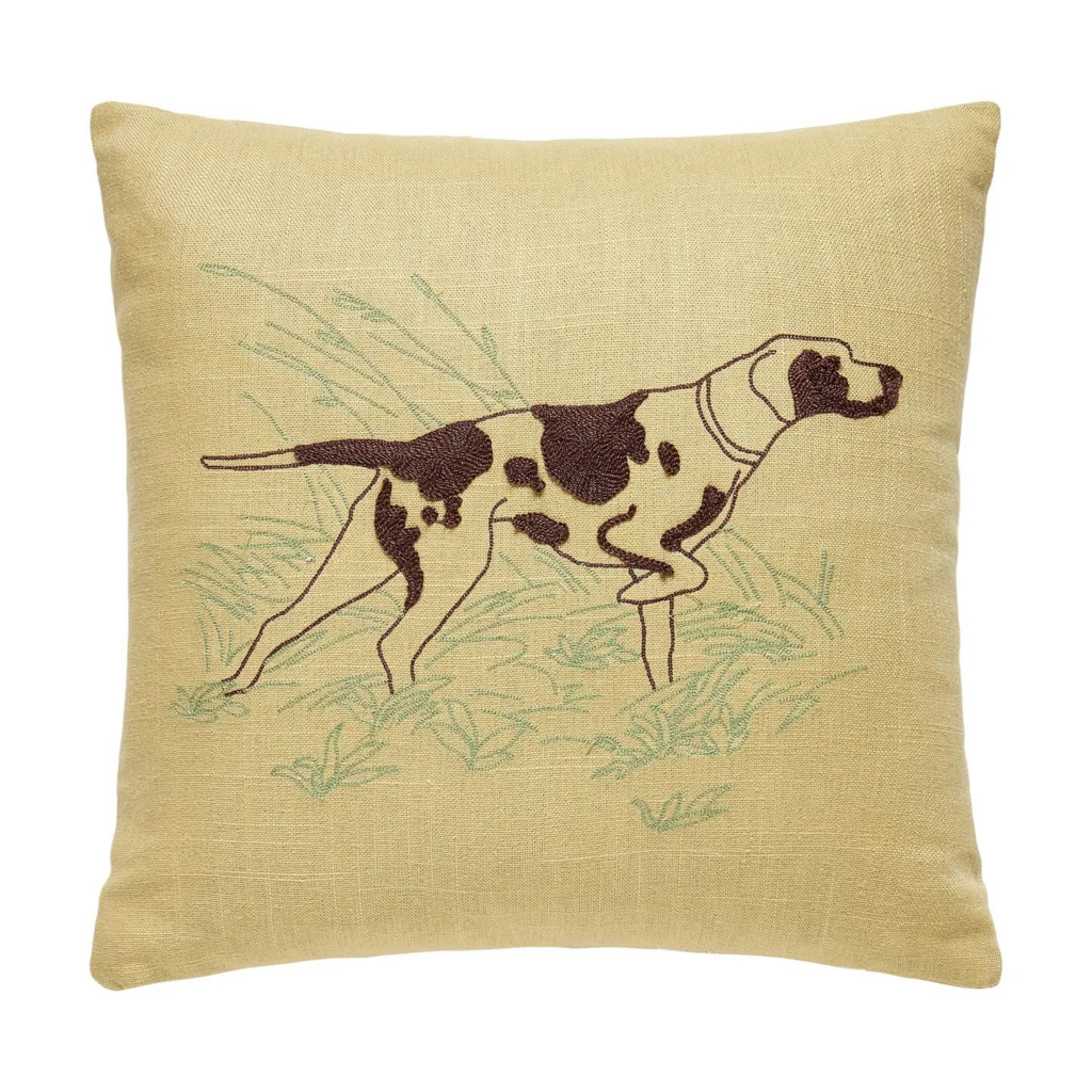 pointer chainstitched pillow