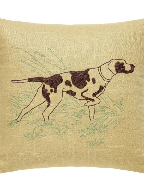 pointer chainstitched pillow