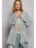 navy stripe roomy fit top