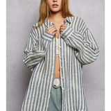 navy stripe roomy fit top