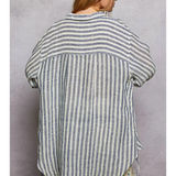 navy stripe roomy fit top