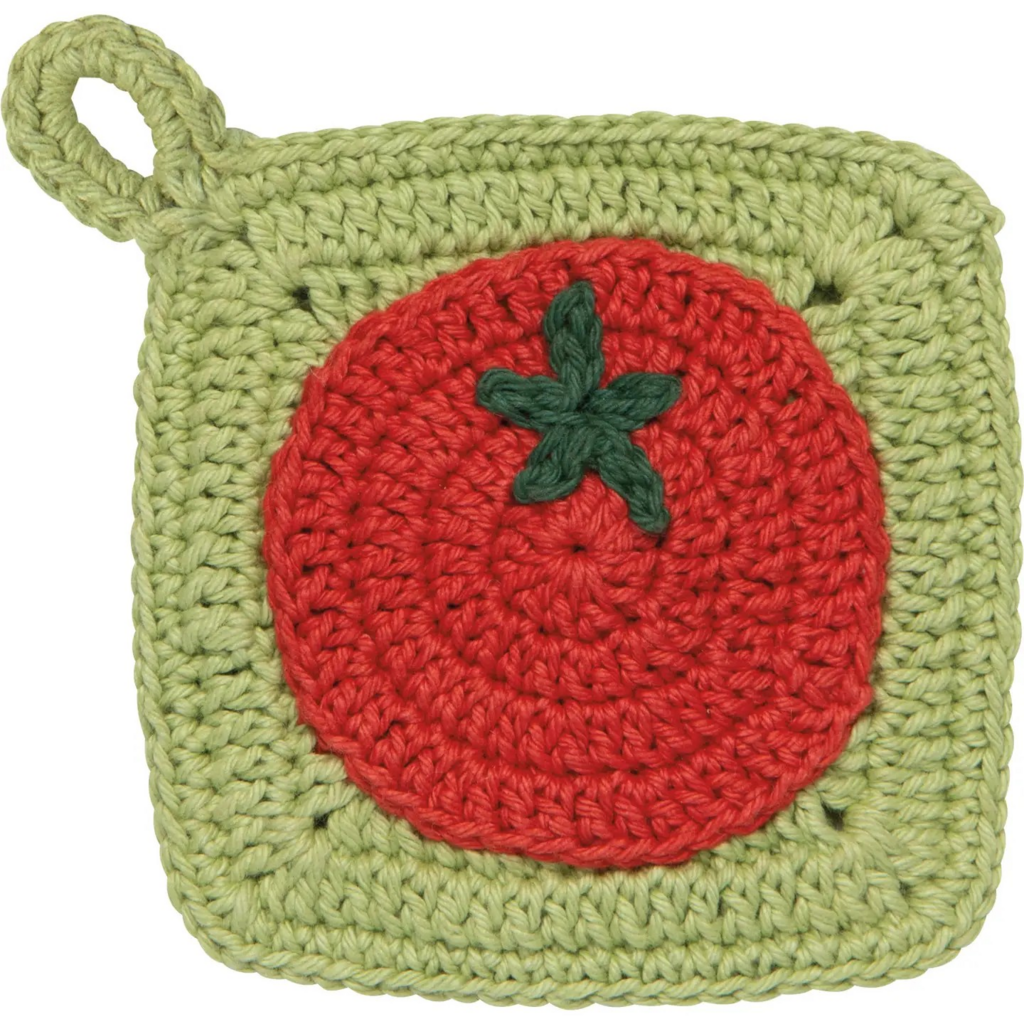 green tomato crochet sponge