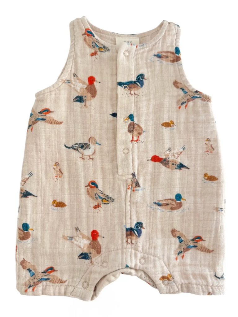 duck muslin shortie romper