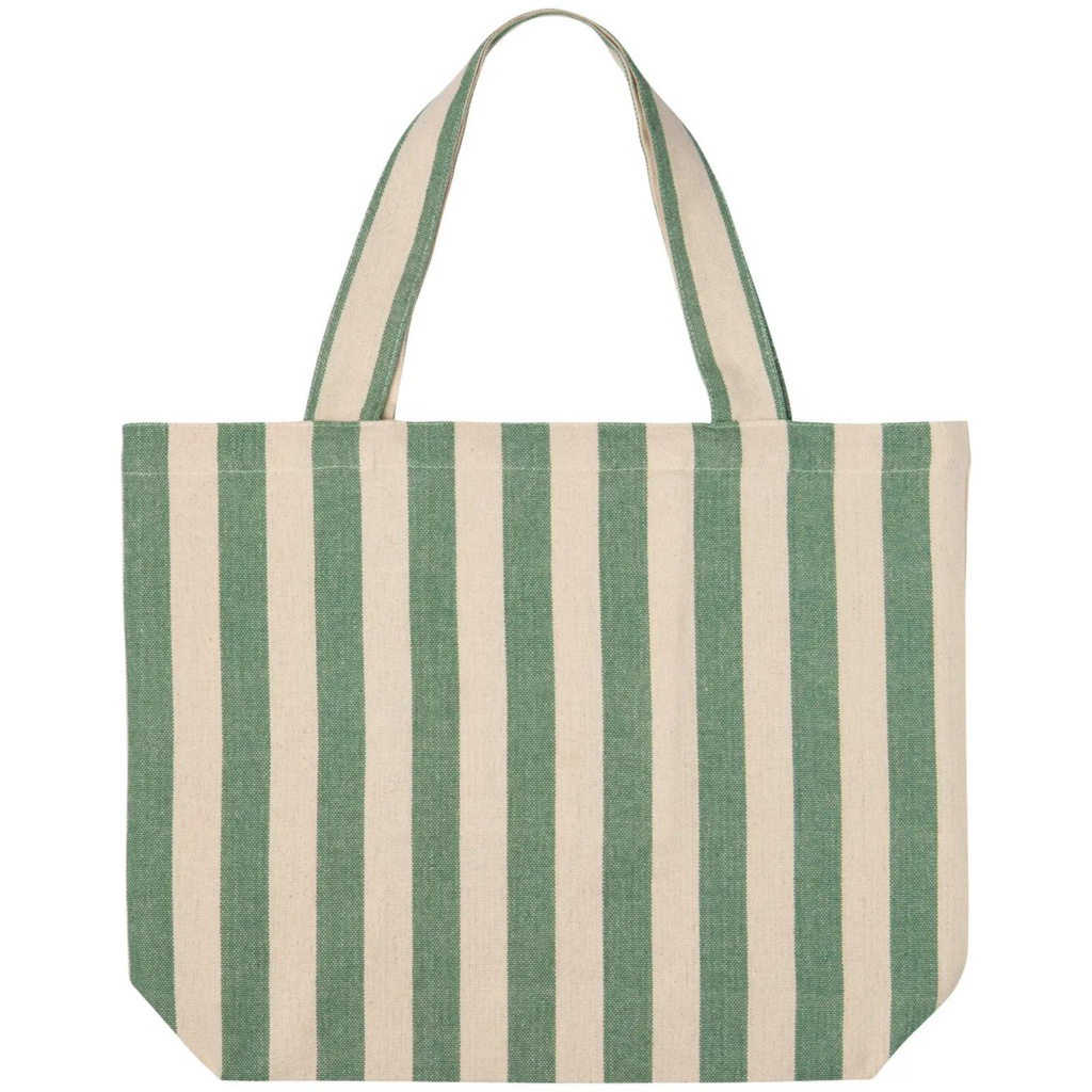 awning stripe tote bag