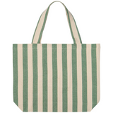 awning stripe tote bag