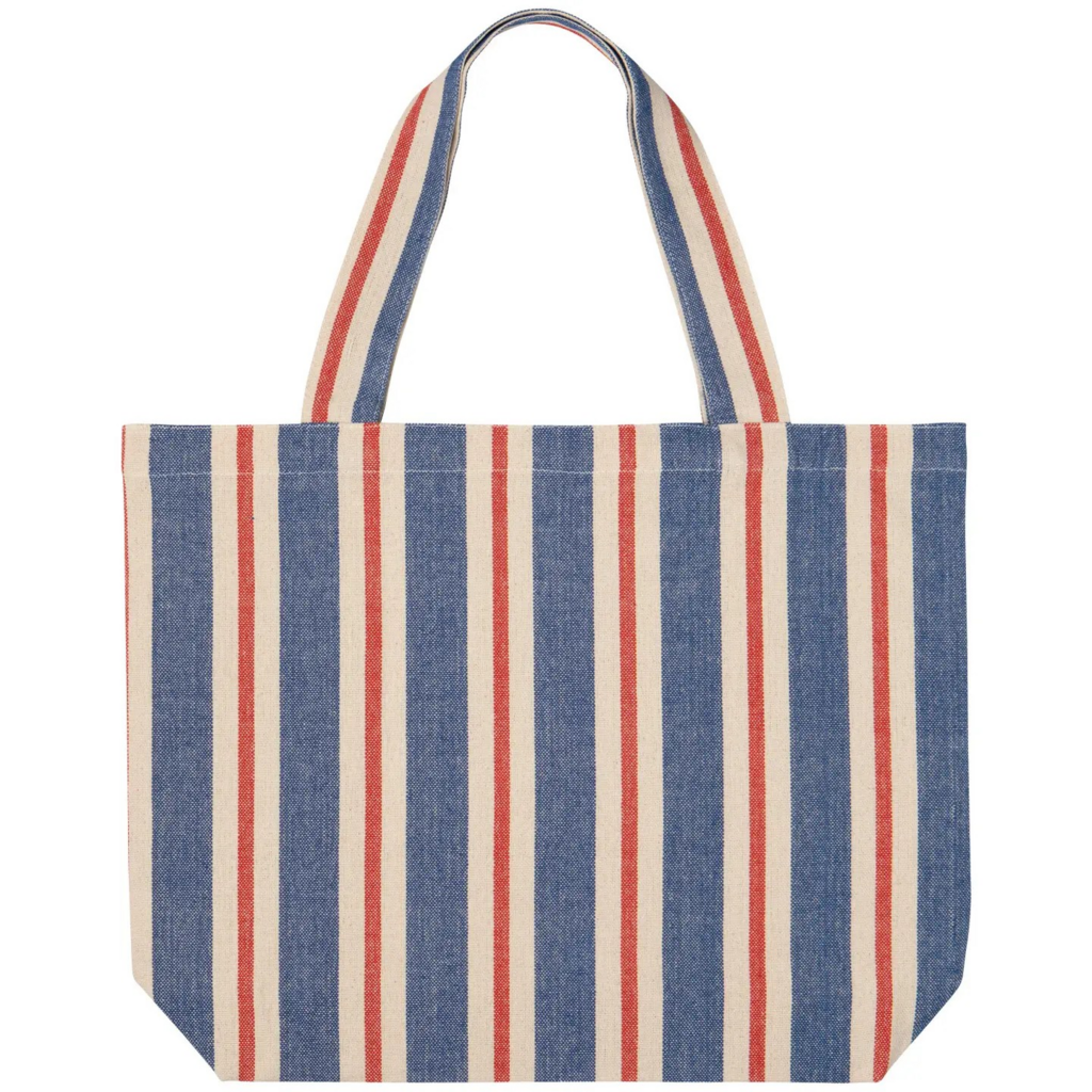 sailing stripe tote bag