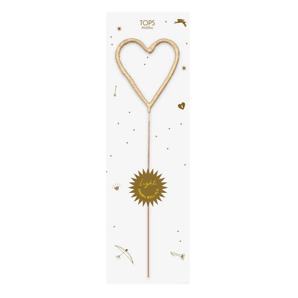 big gold heart sparkling candle