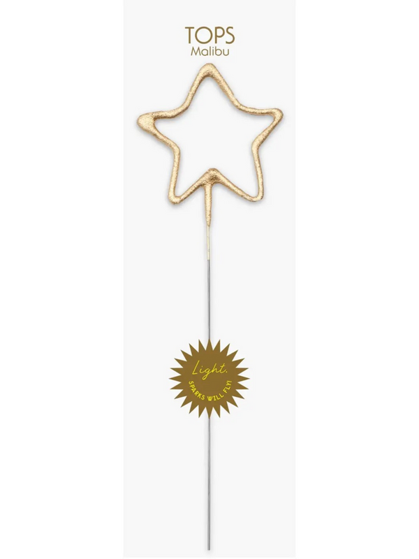 big golden sparkler wand star