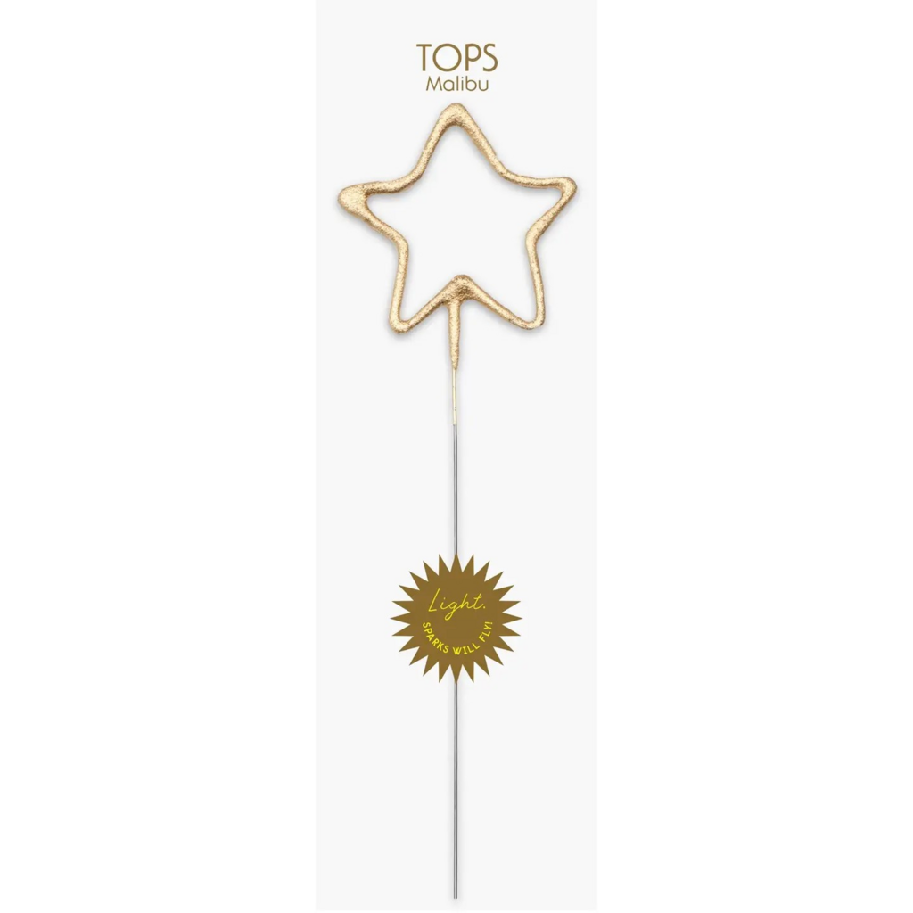 big golden sparkler wand star