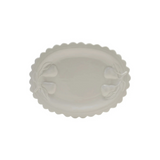 Stoneware Scalloped Platter With Pears