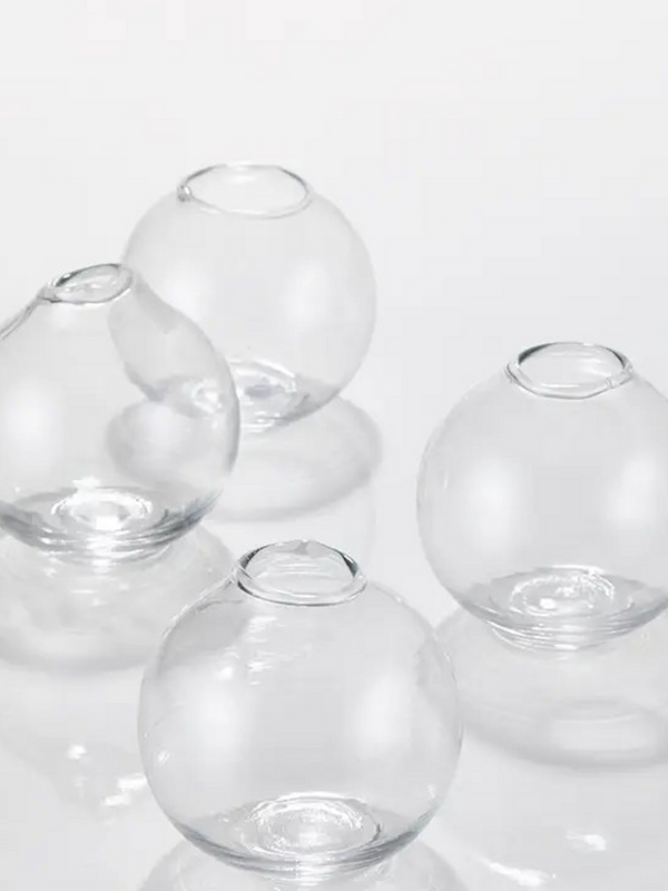 3in Ball Glass Bud Vase