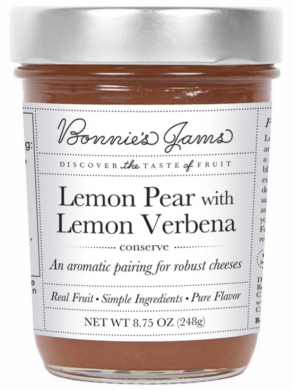 lemon pear with lemon verbena jam