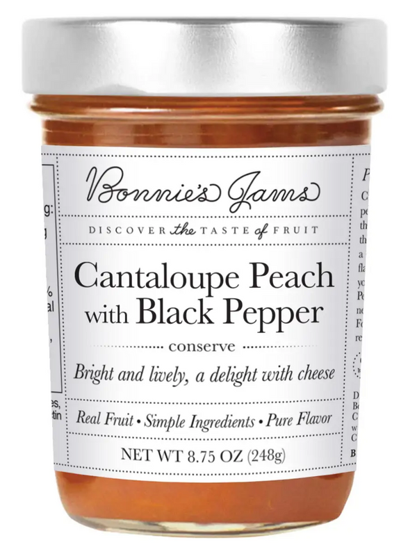 cantaloupe peach with black pepper jam