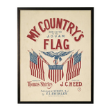 My Country's Flag on distressed background in barnwood frame