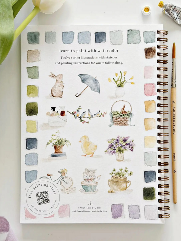 spring watercolor workbook