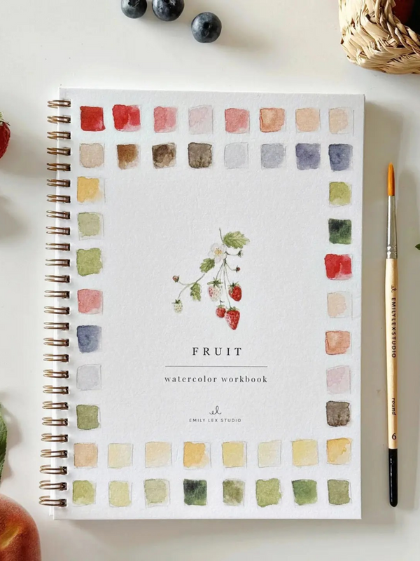 fruit watercolor workbook