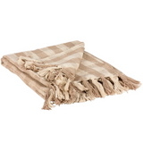 Tan Plaid Throw