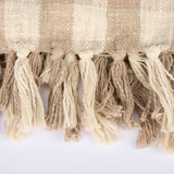 Tan Plaid Throw